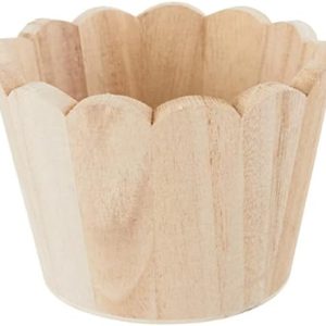 Wood-Finish Pot